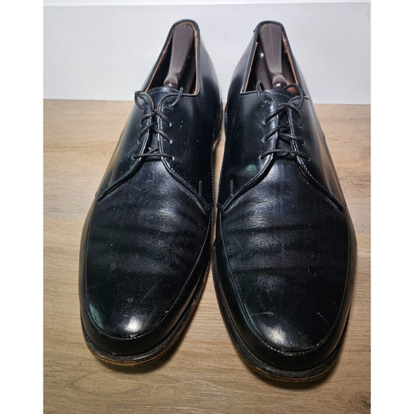 Allen Edmonds Men’s Black Leather Plain Toe Derby Dress Shoes Size 11.5 D main image 4